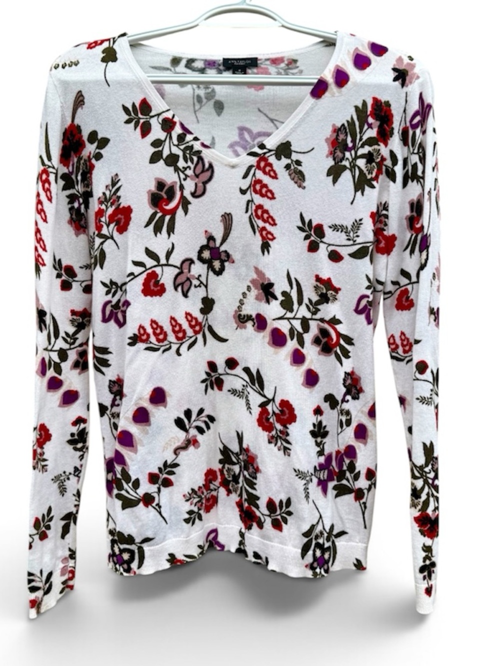Ann Taylor Floral V-neck top